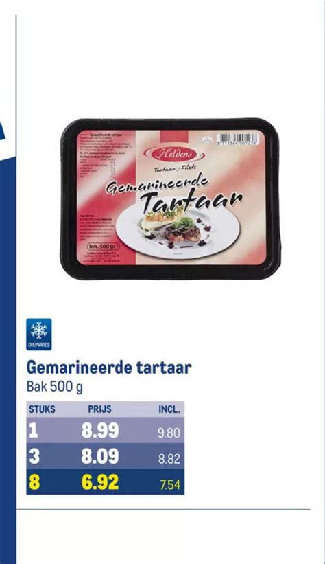 Gemarineerde Tartaar Bak 500 G Aanbieding Bij Makro