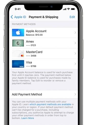 M Todo Para Cambiar Agregar O Eliminar El Pago De Id De Apple En Ios