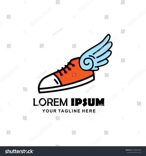 Shoes Logo Wings Vector Logo Stock Vector (Royalty Free) 1636833640 ...