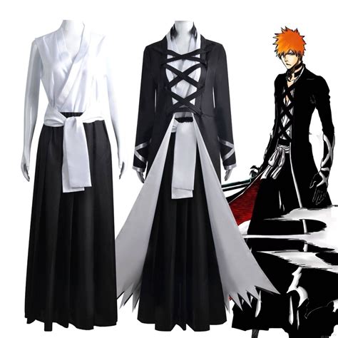 Anime Bleach Kurosaki Ichigo Cosplay Costume Thousand Year Blood War