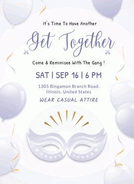 Get Together Invitation Cards & Templates | Get Together Invitation Maker