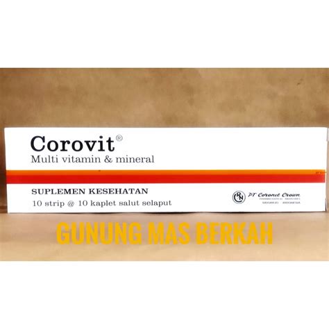 Jual COROVIT Corovit 100 Kaplet Menambah Nafsu Makan Dan Daya Tahan