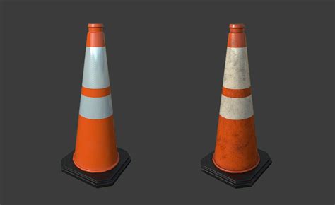 Low Poly Traffic Cone D Model Turbosquid