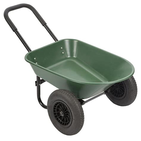 Garden Cart 2 Tire Wheelbarrow Landscape Yard Wagon Cart Heavy Duty 2