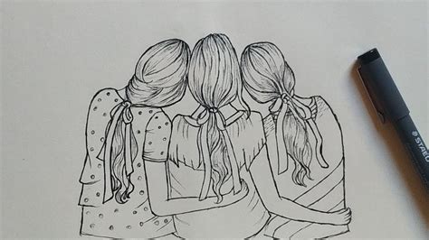 Bff Easy Drawing Pencil Sketch