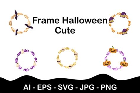 Frame Halloween Cute Graphic by luckygenic · Creative Fabrica