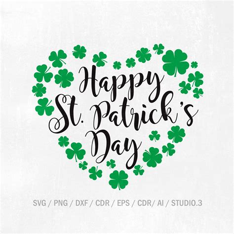 Saint Patricks Day Heart Happy St Patricks Day Etsy Uk