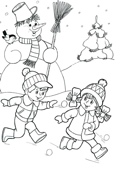sneeuw, kleurplaat voor kleuters Coloring Pages Winter, Christmas ...