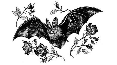 Gothic Victorian Bat Tattoo Design