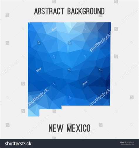 New Mexico Map In Geometric Polygonal Mosaic Royalty Free Stock