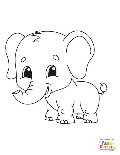 Dibujo Elefante Para Colorear E Imprimir