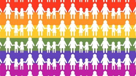 Gay Families Icons On Rainbow Flag Back Stock Video Pond5