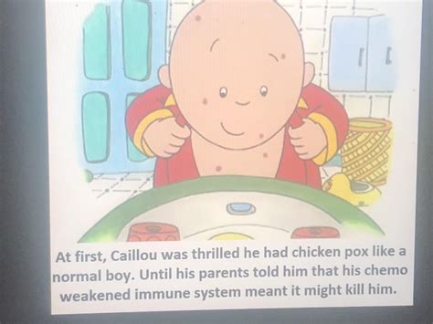 Chicken pox sniped Caillou (321 m) : r/memes