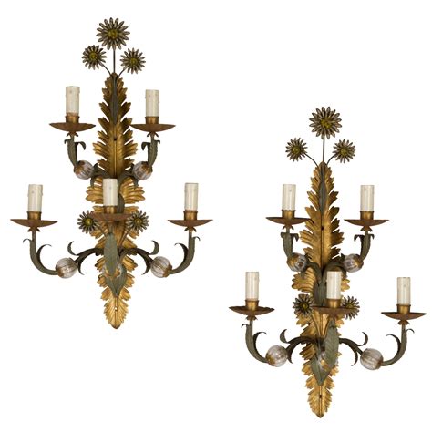 Pair of Italian Wall Sconces at 1stDibs