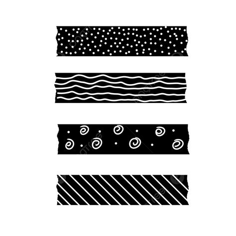 Washi Tapes Png Transparent Black And White Washi Tape Washi Tape