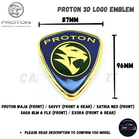 Proton D Logo Emblem For Proton Waja Mmc Front Savvy Satria Neo