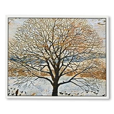 Wall Art for Living Room, Gray Wall Decor Long Nature Tree Large Abstract Artwork Contemporary ...