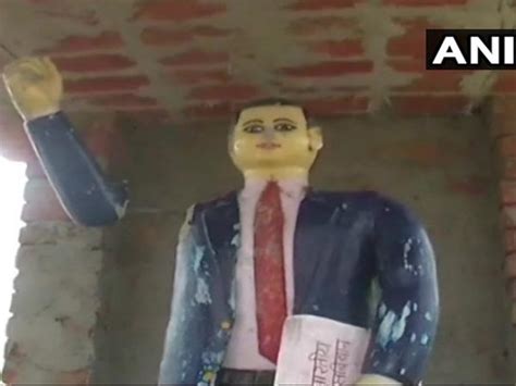 Ambedkar Statue Vandalized In Uttar Pradesh Locals Stage Protest