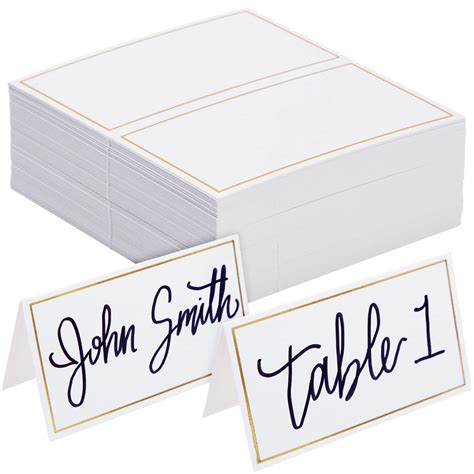 Buy 100 Pack Wedding Place Cards For Table Setting Blank Table Name