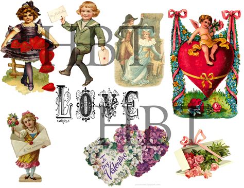 Victorian Valentine Cutouts Junk Journal Ephemera Etsy