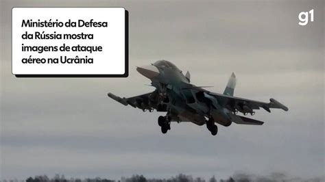 Vídeo Ministério da Defesa da Rússia mostra imagens de ataque aéreo na