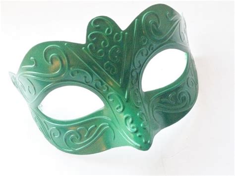 Green Masquerade Mask Mens Classic Green Mardi Gras