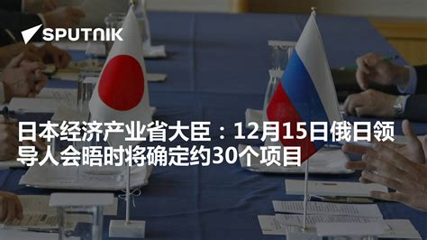 日本经济产业省大臣：12月15日俄日领导人会晤时将确定约30个项目 2016年11月5日 俄罗斯卫星通讯社