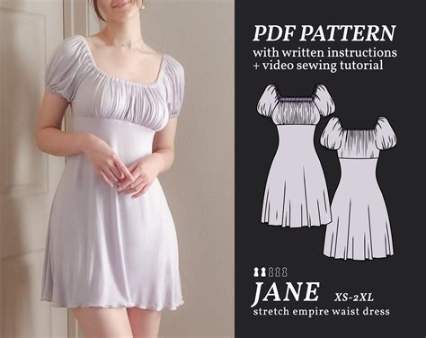 Designs Empire Waist Dress Pattern Pdf