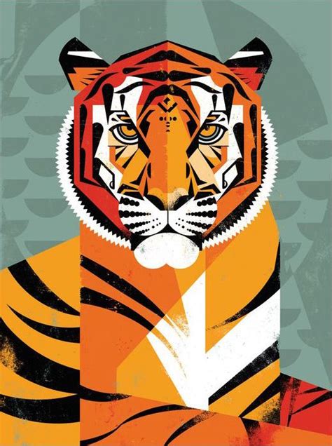 Dieter Braun Tiger Art Animal Illustration Illustration