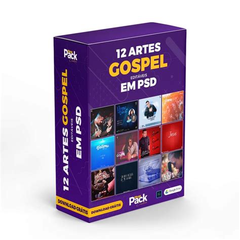 Pack 12 Artes Gospel Mega Pack Criativo