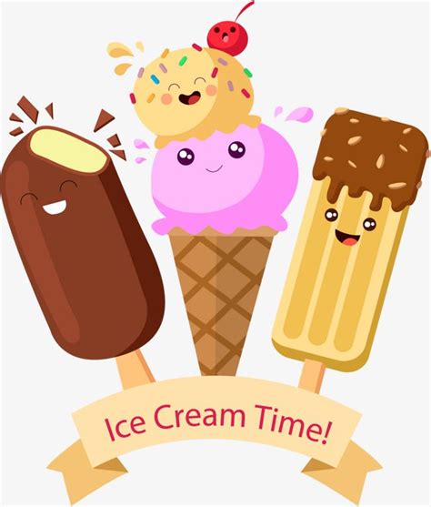 Ice Cream Hand Vector Design Images Vector Hand Painted Ice Cream