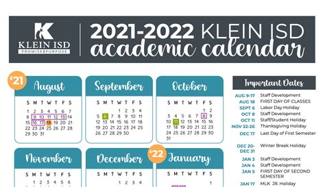 Klein Isd Calendar 2021 2022 | PRINTABLE CALENDAR 2021