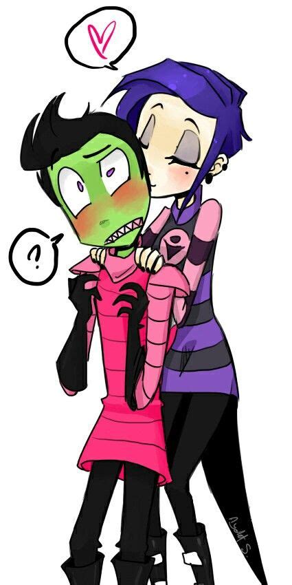 Zim And Tak Being All Romancy Invader Zim Characters Invader Zim