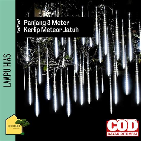 Jual Lampu Hias Gantung Taman Pohon Led Hujan Meteor Anti Air