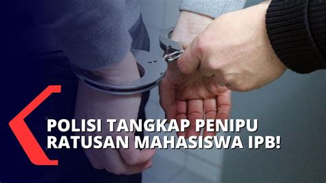 Pelaku Penipu Ratusan Mahasiswa IPB Ditangkap Polisi Toko Online