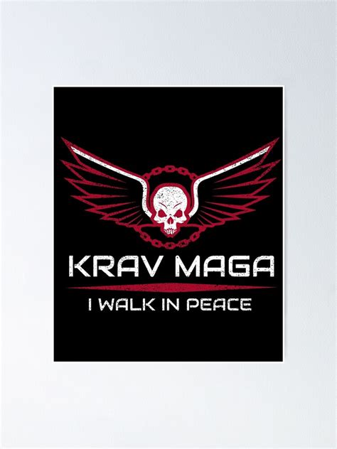 Krav Maga I Walk In Peace Poster By Oldcamp Redbubble