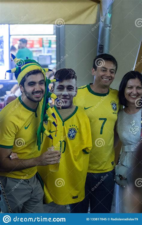 World Cup 2018 Football Fans On The Street Tonight Editorial Image