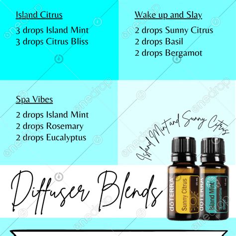 Sunny Citrus And Island Mint Diffuser Blends Doterra Diffuser Blends