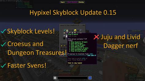 Skyblock Levels Update 015 Patch Hypixel Skyblock Youtube