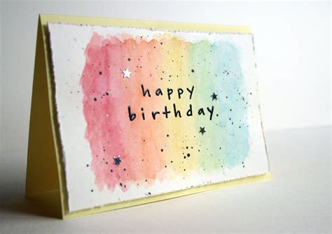 Carte Facile Aquarelle Pour Anniversaire Watercolor Birthday Cards