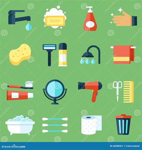 Hygiene Icons Stock Vector Illustration Of Symbol Cleaning 66088261