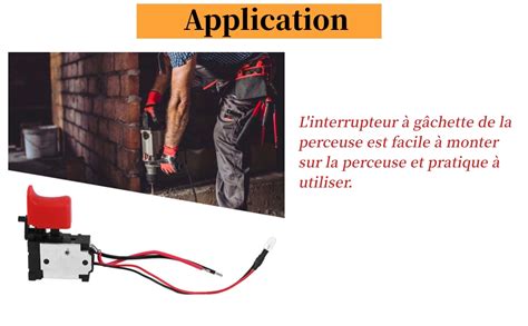 Interrupteur de perceuse électrique 7 2V 24V Commutateur de