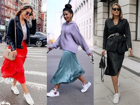 Formas De Combinar Una Falda Midi Con Tus Tenis Favoritos Sin Verte