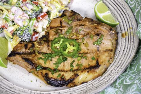 Cilantro Lime Grilled Pork Chops Keto Recipe Grumpy S Honeybunch