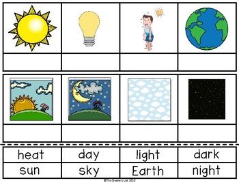 ABLLS R ALIGNED WORKBOXES Q5 Day Night Matching Words To Pictures