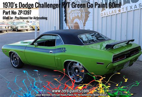 1970s Dodge Challenger Rt Green Go Paint 60ml Zp 1397 Zero Paints