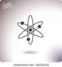 Atom Vector Black Icon Isolated Illustration Stock Vector Royalty Free