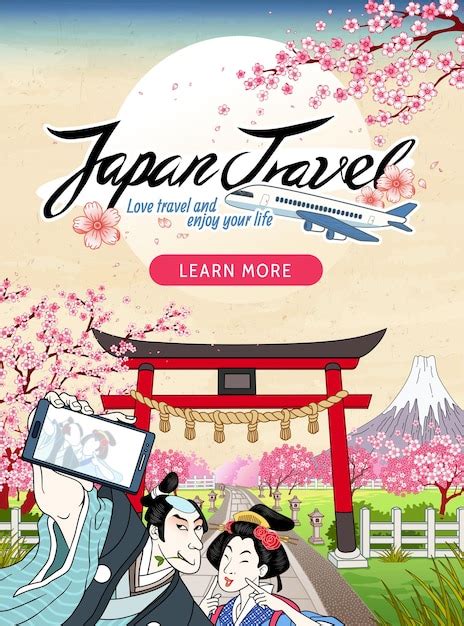 Premium Vector Japan Tourism Promo Poster