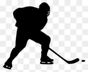 Kids Playing Hockey Clipart Silhouette