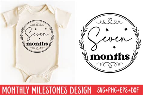 Baby Monthly Milestone Svg Seven Months Graphic By Craftart Creative